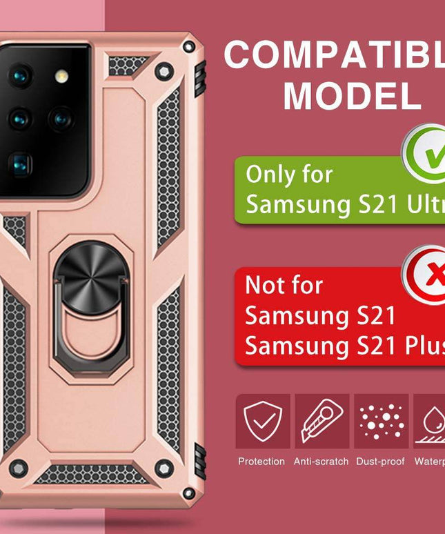 Luxury Armor Ring Bracket Phone Case For Samsung S21 Ultra(5G) - Libiyi