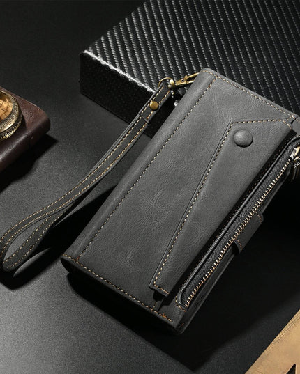 Luxury Leather Zipper Wallet Case For iPhone - Libiyi