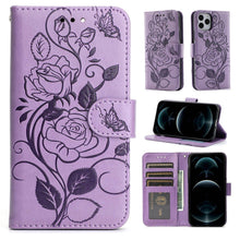 Load image into Gallery viewer, 3D Embossed Rose Wallet iPhone Case - Libiyi