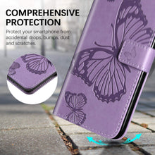 Laden Sie das Bild in den Galerie-Viewer, 3D Embossed Butterfly Wallet Phone Case For Samsung - Libiyi