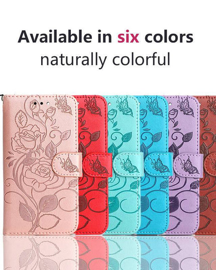 3D Embossed Rose Wallet Case For Google Pixel 6 - Libiyi