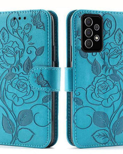 3D Embossed Rose Wallet Case For Samsung A32(5G) - Libiyi