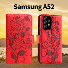 Laden Sie das Bild in den Galerie-Viewer, 3D Embossed Rose Wallet Case For Samsung A52(4G/5G) - Libiyi