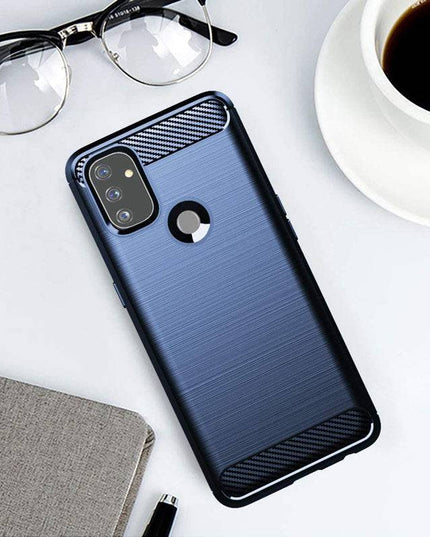 Luxury Carbon Fiber Case For OnePlus Nord N100 With Screen Protector - Libiyi