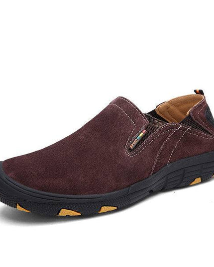 Men's Loafers & Slip-Ons Casual Daily Pigskin Breathable Non-slipping Wear Proof Walking Shoes - Libiyi