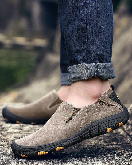 Men's Loafers & Slip-Ons Casual Daily Pigskin Breathable Non-slipping Wear Proof Walking Shoes - Libiyi