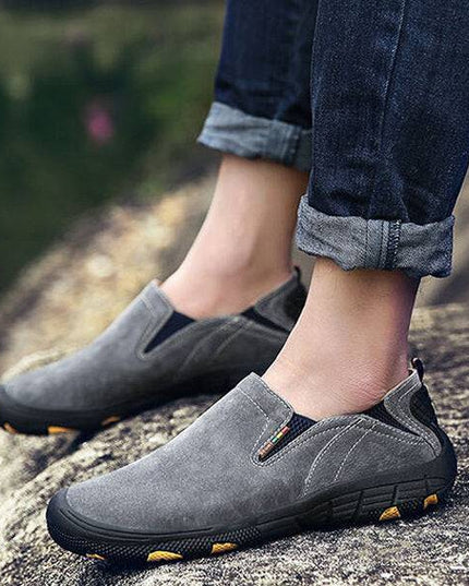 Men's Loafers & Slip-Ons Casual Daily Pigskin Breathable Non-slipping Wear Proof Walking Shoes - Libiyi