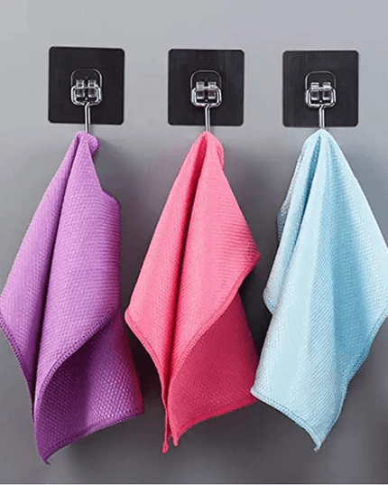 Fish Scale Microfiber Polishing Cleaning Cloth 5 Pcs - Libiyi