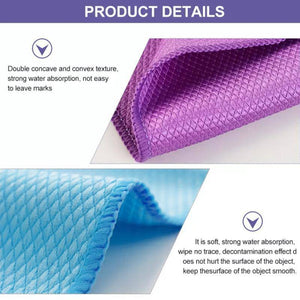Fish Scale Microfiber Polishing Cleaning Cloth 5 Pcs - Libiyi