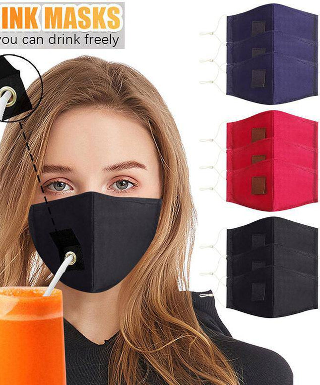 3pcs Adult Straw Mask - Libiyi