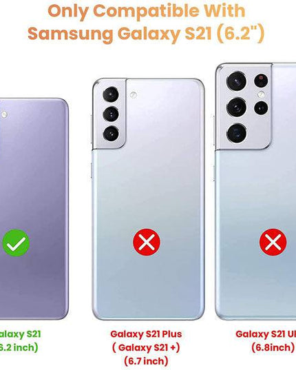 Shiny Plating Built-in Finger Ring Case For Samsung S21 - Libiyi