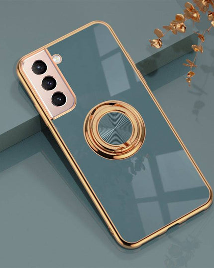 Shiny Plating Built-in Finger Ring Case For Samsung S21 - Libiyi