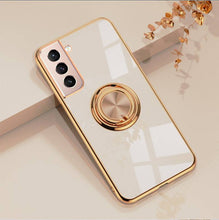 Load image into Gallery viewer, Shiny Plating Built-in Finger Ring Case For Samsung S21 FE - Libiyi