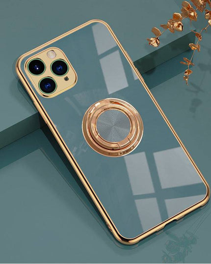 Shiny Plating Built-in Finger Ring Case For iPhone 12 Series - Libiyi
