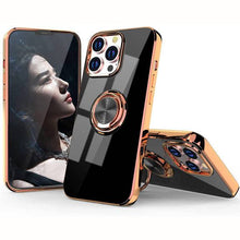 Load image into Gallery viewer, Shiny Plating Built-in Finger Ring Case For iPhone - Libiyi