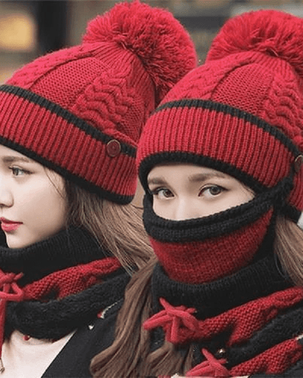 2022 New 3 in 1 Winter Beanie Set - Libiyi