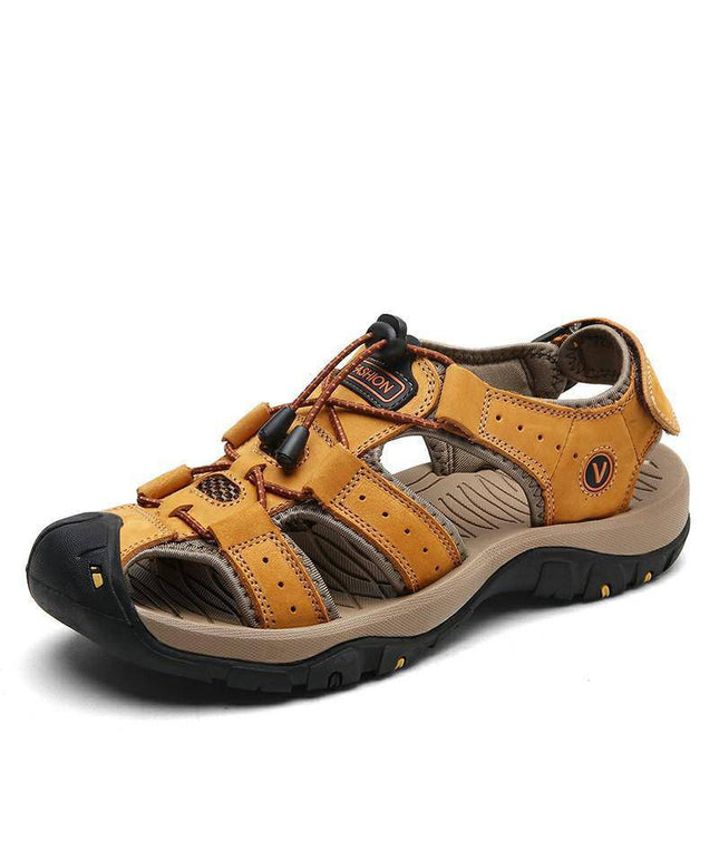 Libiyi Men's Outdoor Leather Toe Cap Sandals - Libiyi