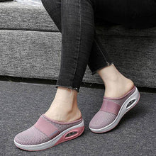 Load image into Gallery viewer, Libiyi Women Daily Fly Knit Fabric Summer Air Cushion Mule Slippers - Libiyi
