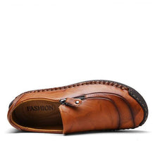 Load image into Gallery viewer, Libiyi Men Hand Stitching Zipper Slip-ons Leather Shoes - Libiyi
