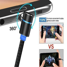 Load image into Gallery viewer, 3 in 1 360° Magnetic Charging Cable for Huawei iPhone Samsung - Libiyi