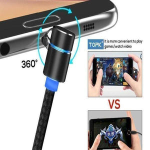 3 in 1 360° Magnetic Charging Cable for Huawei iPhone Samsung - Libiyi