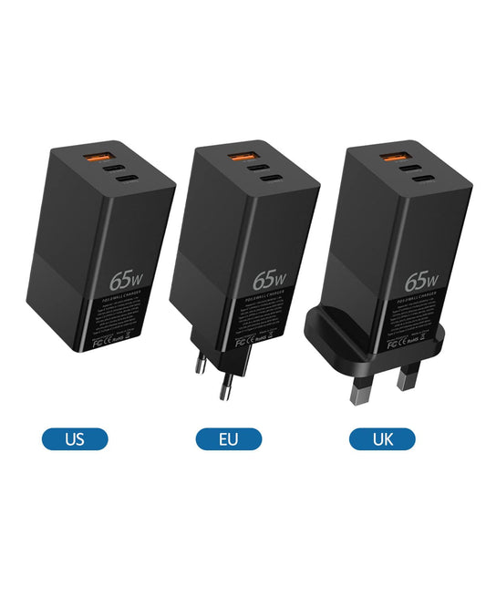 65W GaN Charger Quick Charge QC4.0 QC PD3.0 PD USB C Type C Fast Charger For Samsung Macbook iPhone - Libiyi