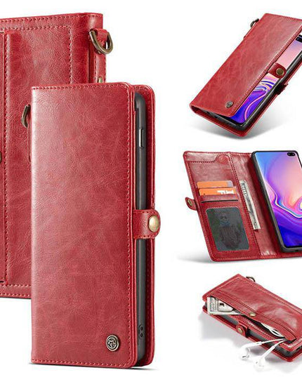 Samsung  Wallet Magnetic Case With Wrist Strap Detachable 2 in 1 Back Cover - Libiyi