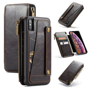 Business Zipper Wallet Detachable 2 in 1 Case For iPhone - Libiyi