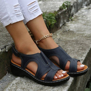 Libiyi Summer Velcro Fish Mouth Casual Women's Sandals - Libiyi