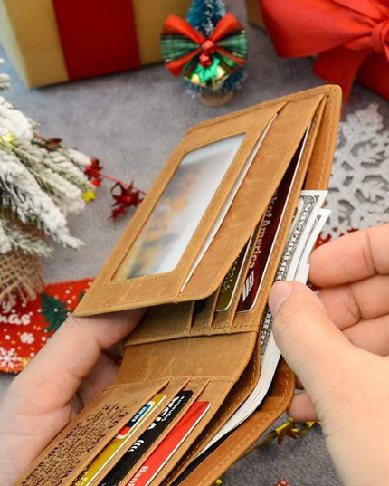 To My GrandSon - Premium Cow Leather Card Wallet - Libiyi