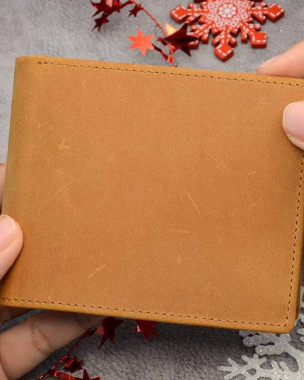 To My GrandSon - Premium Cow Leather Card Wallet - Libiyi